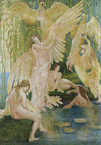 Walter Crane The Swan Maidens oil painting picture
